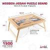 Jumbl Puzzle Board with Drawers, Foldable Legs & Cover - Wooden Jigsaw Puzzle Table - 3 of 4