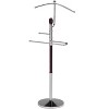 Kings Brand Furniture - Walnut Finish Wood & Metal Suit Valet Rack Stand Organizer - 2 of 3