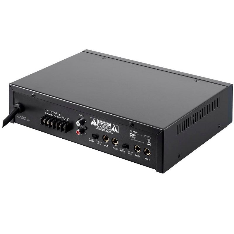Monoprice Commercial Audio 60W 3ch 100/70V Mixer Amp (No Logo), 2 of 6