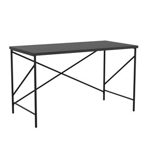 Home Office Parsons Desk with Oil Rubbed Bronze Metal Black - Martha Stewart - 1 of 4
