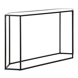 Streamlined Black and Bronze Metal Console Table - Henn&Hart - 1 of 4
