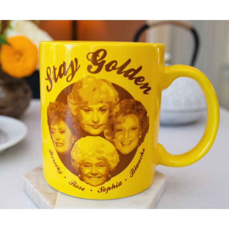 Silver Buffalo The Golden Girls "Stay Golden" Gold Ceramic Coffee Mug | Holds 20 Ounces, 3 of 7