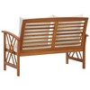 vidaXL Patio Bench with Cushion, 46.9" Solid Acacia Wood - 4 of 4