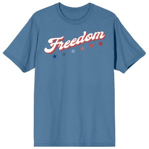 Americana Freedom Crew Neck Short Sleeve Blue Fog Men's T-shirt - 1 of 2
