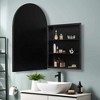 Lirago Bathroom Vanities Surface-mounted/Recessed Arch Bathroom Medicine Cabinet with Mirror with Adjustable Shelf 36x24 Black - 2 of 4