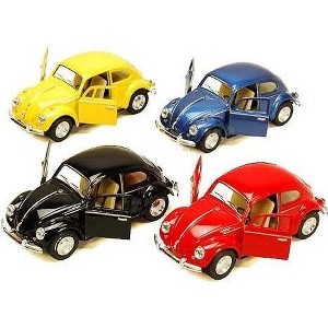 KiNSMART 1967 Volkswagen Classic Beetle 5 inch 1:32 Scale Die Cast Metal Model Toy Cars- Set of 4 - 1 of 2
