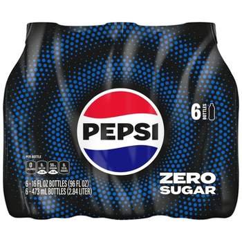 Pepsi Zero Sugar Soda - 6pk/16 fl oz Bottles