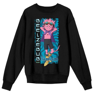 Sand Land Beelzebub Character Adult Black Crew Neck Sweatshirt