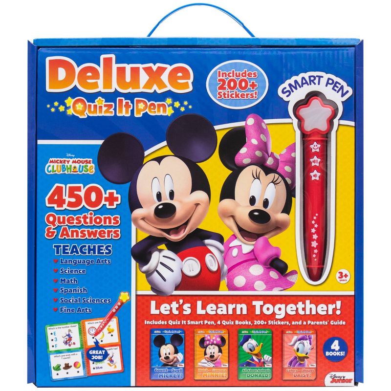 Pi Kids Disney Mickey Mouse Clubhouse Mickey &#38; Minnie Mouse Deluxe Quiz It Pen with 4 Books and Bonus Stickers, 2 of 9