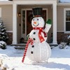 CIPACHO 5.7FT Lighted Snowman Yard Decor - Pull Up Snowman Holding Candy Cane with 210 White LEDs (Indoor/Outdoor Xmas) - 2 of 4