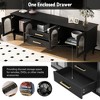 NicBex TV Stand for 75 Inch TV with 2 Drawers and 2 Cabinets,TV Entertainment Center with Fluted Glass Doors,TV Console Table for Living Room - 4 of 4