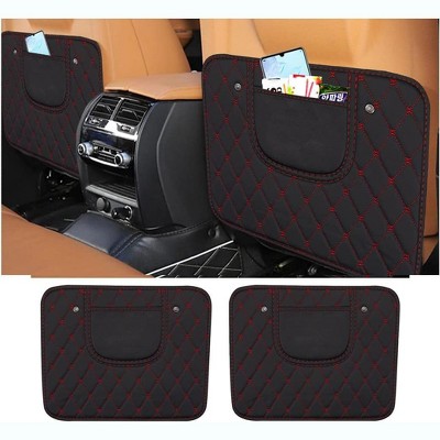 TruAIR Car Kick Mats with Storage (2-Pack, Red)