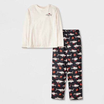 Boys' Christmas 2pc Long Sleeve Pajama Set - Cat & Jack™ Cream XXL