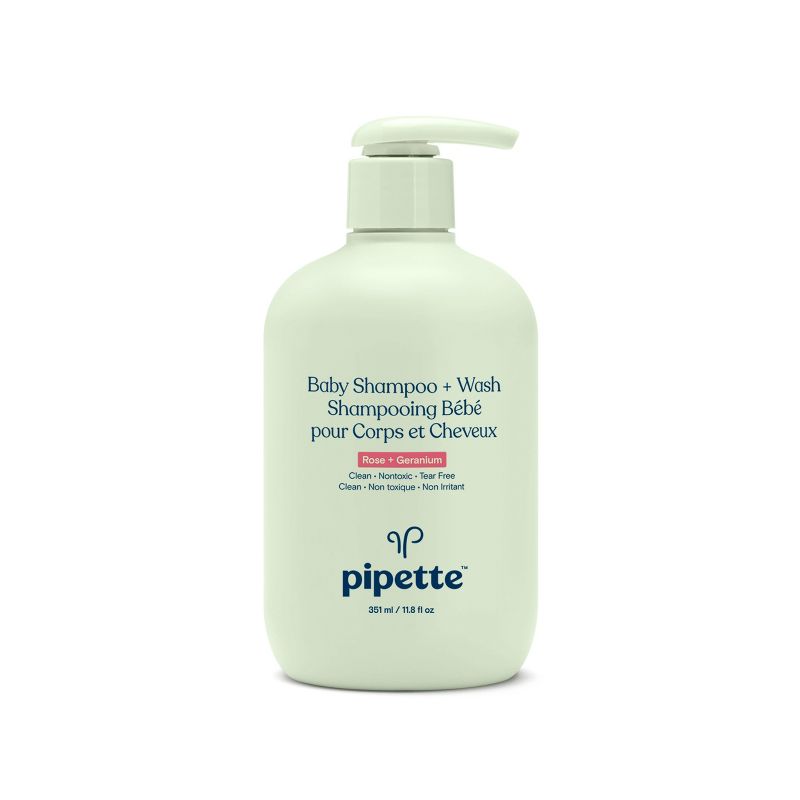 Pipette Baby Shampoo + Wash Rose + Geranium - 11.8 fl oz, 1 of 14
