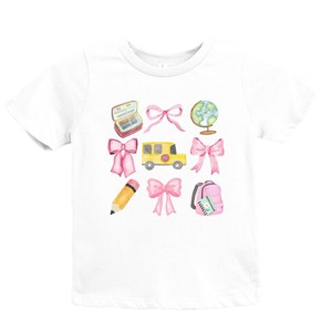The Juniper Shop Coquette Watercolor School Chart Youth Short Sleeve Tee - 1 of 4