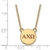 Black Bow Jewelry 14k Yellow Gold Plated Sterling Silver Alpha Chi Omega Greek Life Necklace 18 Inch - 3 of 4