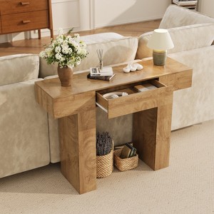 COZONY 47" Long Wooden Console Table with Drawer, Industrial Farmhouse Rectangular Sofa Table for Entryway, Hallway, Foyer, Behind Couch, Living Room - 1 of 4
