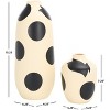 Tahleah Ceramic Vase Set Of 2 - RDC4027 - Cream & Black - Safavieh - 4 of 4