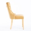 A&A Furniture,Nikki Collection Modern, High-end Tufted Solid Wood Contemporary Velvet Upholstered Dining Chair ,Set of 2,Gold - 3 of 4
