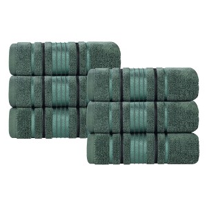 Zero Twist Cotton Solid and Jacquard Bathroom Towel Set by Blue Nile Mills - 1 of 4
