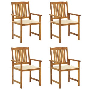 vidaXL Patio Chairs with Cushions 4 pcs Solid Acacia Wood - 1 of 4