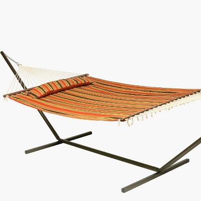 Coronado Double Quilted Hammock Red/Brown Stripe - Smart Living