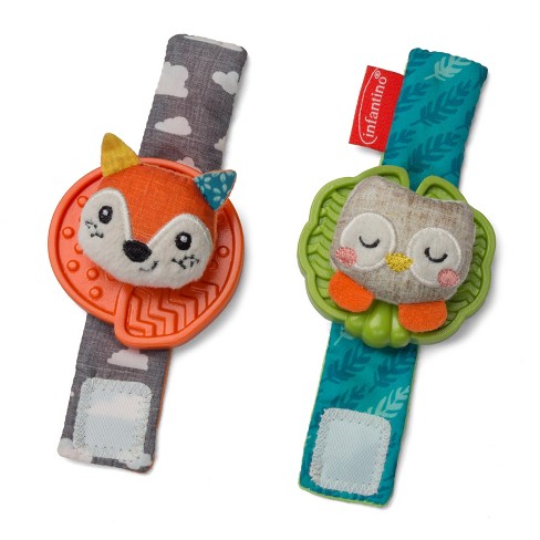 Infantino Go Gaga! Wrist Rattles - Fox & Owl : Target