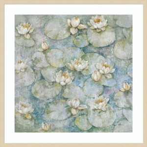 Amanti Art Water Lilies by Cheri Blum Wood Framed Wall Art Print - 1 of 4