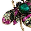 Anna-Kaci Crystal Rhinestone Bee Crystal Rhinestone Brooch Pin - Elegant Enamel Insect Flower Jewelry for Women & Men - 4 of 4