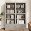 74.5" Tall Bookshelf with Double Storage, Extra Large Bookshelf, 6-Tier Double Wide Bookshelves w/ 12 Cubbies for Livingroom Office Library - 4 of 4