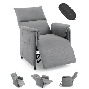 Electric Recliner Chair with Memory Function, Adjustable Single Recliner Sofa Lounge with Thick Seat Cushion and Backrest, PU Leather - 1 of 4