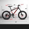Infurnic Bicycles, 20 Inch Mountain Bike for Kids, 7-Speed Mountain Bike with Disc Brakes, Black, 63"*24.3"*35" - 2 of 4
