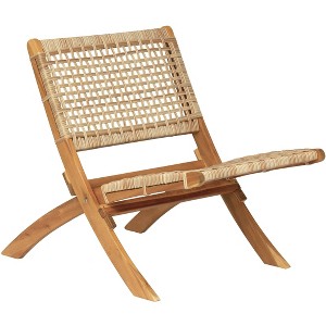 Nordlys Acacia and Rope Lounge Chair Exotic Boho Outdoor - 1 of 4