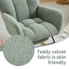 Sapphtopaz Accent Chair Rocking Chair High Backrest Lounge Upholstered Armchair with Solid Wood Legs Accent Chairs for Living Room, Bedroom - 2 of 4