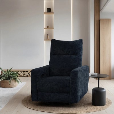 Nebula Vortex 33.5'' Wide Modern & Supper Soft High Back Power Swivel Rocker Recliner with USB Charger