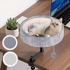 Itopfox Cat Desk Bed with 360° Rotation & Adjustable Height, Soft Faux Fur Mat, Supports 44 lbs Modern Indoor Cat Nest for Office Desks & Game Tables - 2 of 4
