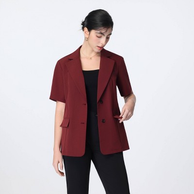 A New Day Women's Button-Down Blazer - A New Day™ Dark Red L — фото 4