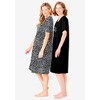 Dreams & Co. Women's Plus Size 2-Pack Short-Sleeve Sleepshirt - 4 of 4