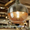 River of Goods 6.8" Juliana Amber Globe Shaped Pendant Lamp Antique Silver: UL Listed, Adjustable Height - 4 of 4