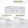 30" Bathroom Vanity With Undermount Ceramic Sink, Modern Bathroom Storage Cabinet With 3 Drawers & 1 Soft Closing Door - 2 of 4