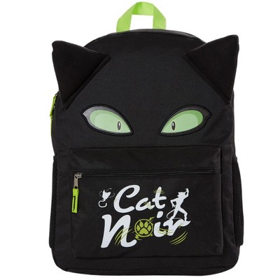 Ladybug Cat Noir Backpack for Girls and Boys, 16 inch, Black