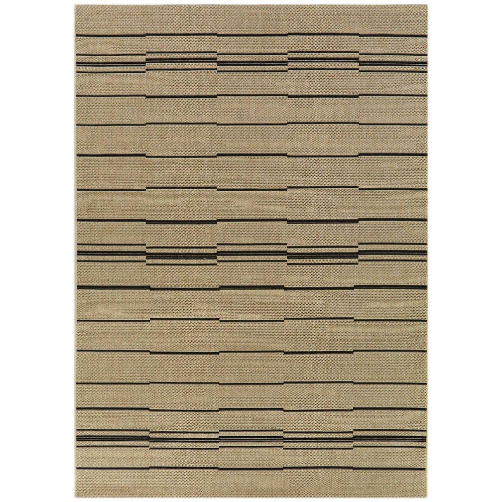 x 7' Tamara Stripe Rectangular Indoor/Outdoor Rug Brown