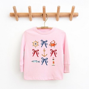 The Juniper Shop Coquette Nautical Collage Youth Long Sleeve Tee - 1 of 3