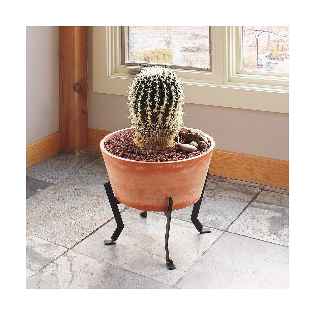 ACHLA Designs Polymer Wood & Stone Planter Pot Denise - thumbnail 2