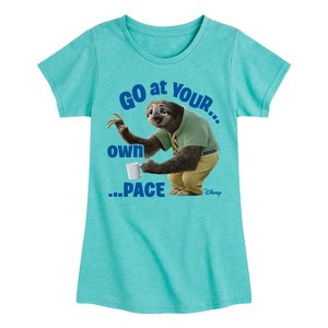 Girls' - Disney - Your Own Pace Fitted Short Sleeve Graphic T-Shirt - 1 of 4