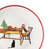 Spode Kit Kemp Doodles Christmas Cake Plates, Set of 4 – Whimsical Festive Illustrations with Cheeky Taglines, Decorative Holiday Dessert - 3 of 4