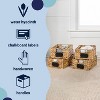 happimess Lane 12" Classic Farmhouse Handwoven Hyacinth Pantry Baskets with Chalkboard Labels and Handles - 3 of 4