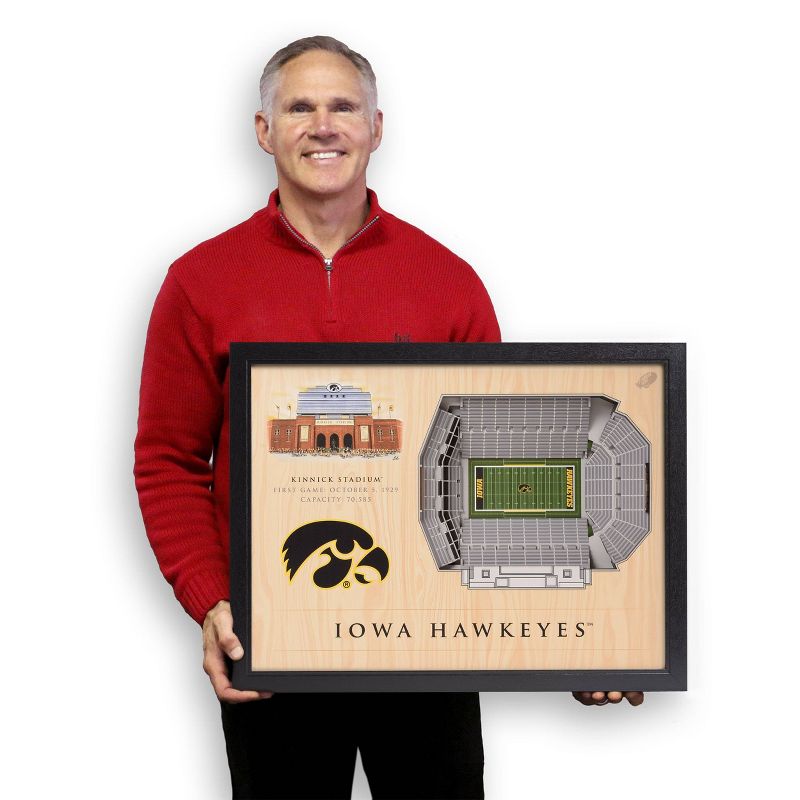 NCAA Iowa Hawkeyes 25-Layer StadiumViews 3D Wall Art, 4 of 6