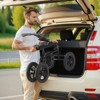 VEVOR Folding Knee Scooter,Carbon Steel Steerable Knee Walker with Height-Adjustable Handlebar & Knee Pad,12" All-Terrain Wheel,Dual Brakes, 350LBS - 2 of 4