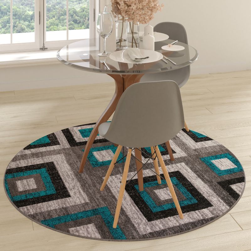 Masada Rugs Masada Rugs, Modern Accent Rug with Geometric Square Pattern, 4 of 11
